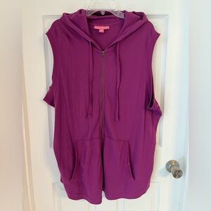 Woman within plus Sleeveless Hoodie Top